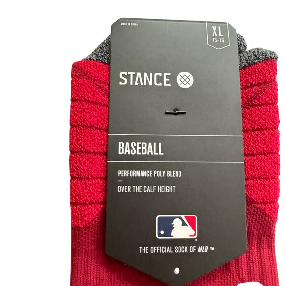 Stance Diamond Pro OTC Baseball Socks Dark Red XL 13-16 Nylon/Polyester/Cotton - Picture 2 of 11